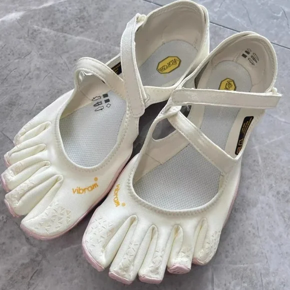 Vibram Off-White Pink Sole FiveFingers Toe Shoes 39 (7.5-8) - Picture 4 of 8